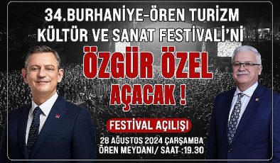 Burhaniye’de Festivali Özgür Özel açıyor